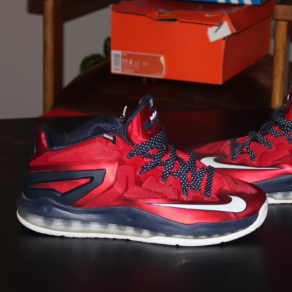 Nike Max LeBron 11 Low Independence Day 642849-614 - Picture 1 of 6